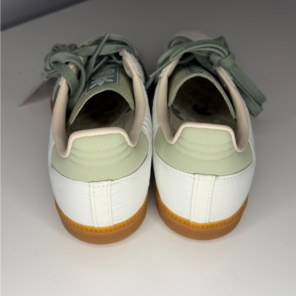 Adidas Samba Sneakers in White and Green - Picture 5 of 7